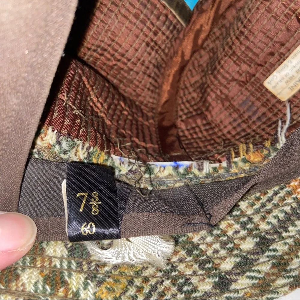 Vintage Hat Mens 7 3/8 Connemara Fishing Cap Wool Fedora Handmade Ireland Tweed